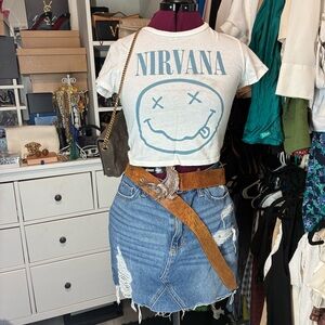 NIRVANA Cream Graphic Tee